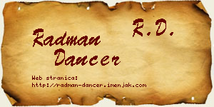 Radman Dancer vizit kartica